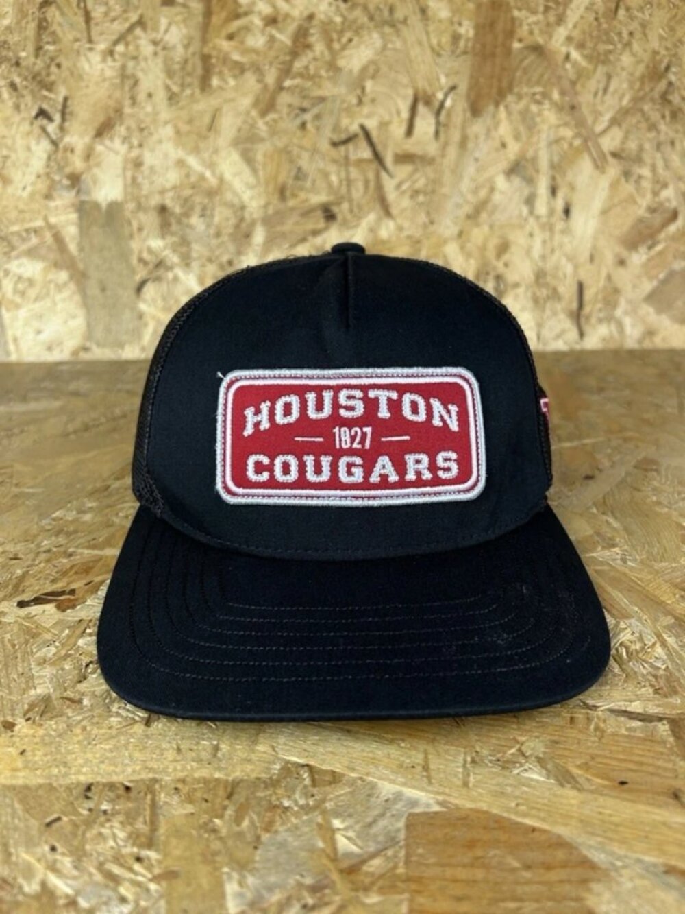Hooey University Of Houston Hat Cap Cougars Mesh Back Trucker Stretch Black S/M